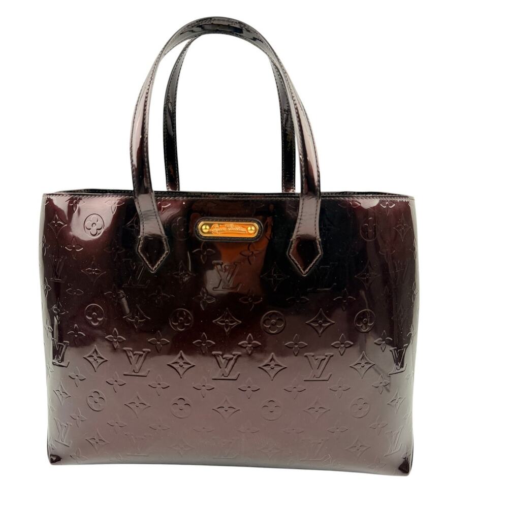 Louis Vuitton Amarante Monogram Vernis Wilshire MM Bag